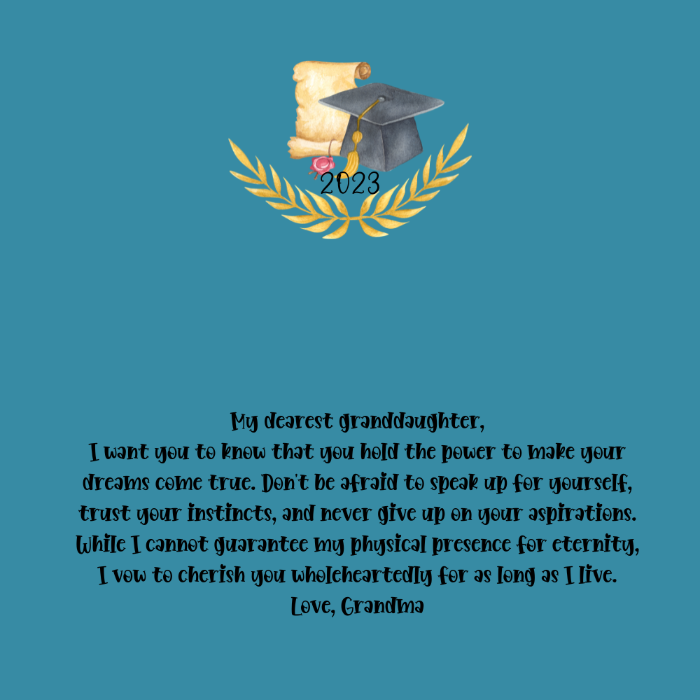 My dearest granddaughter-Interlocking Hearts