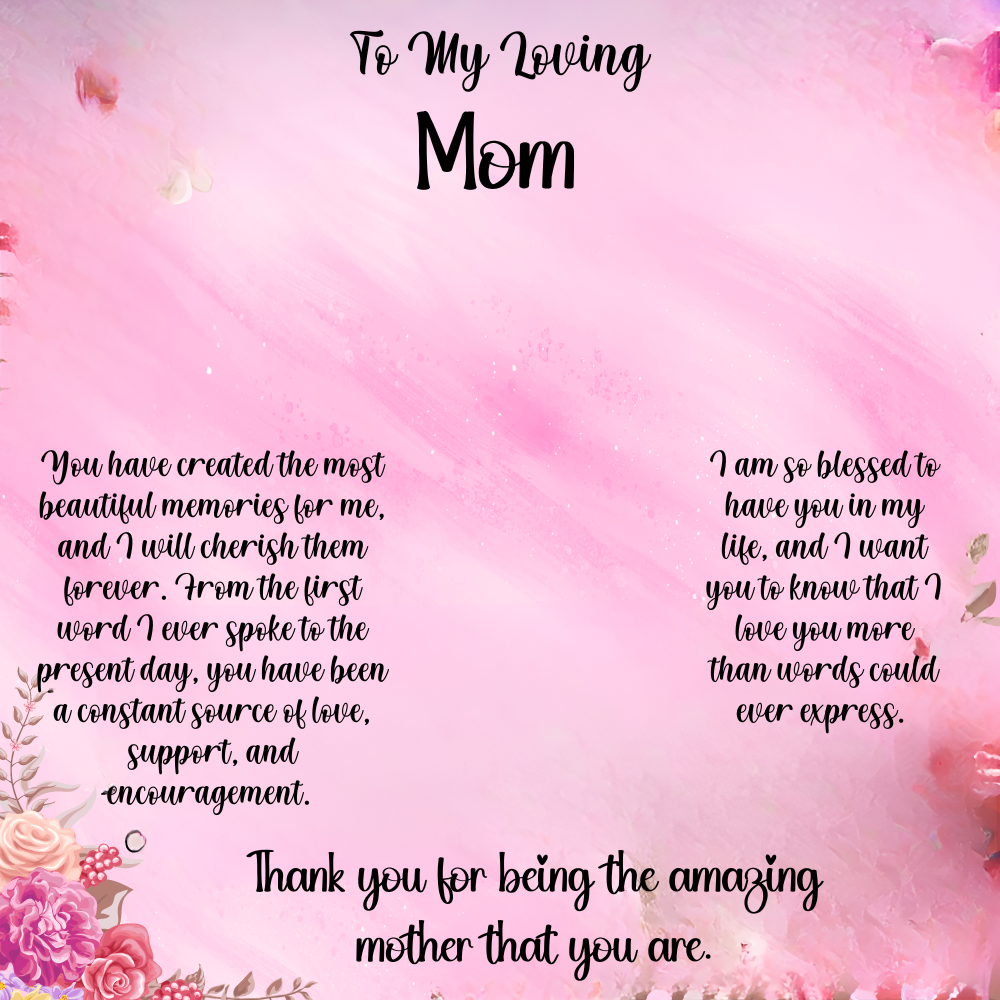 To My Loving Mom-Forever Love Necklace