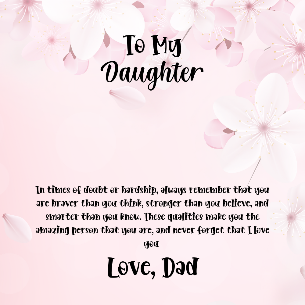 To My Daughter-Interlock Hearts Necklace