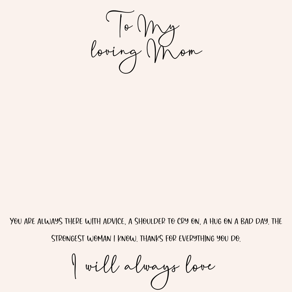 To My Loving Mom-Cross necklace