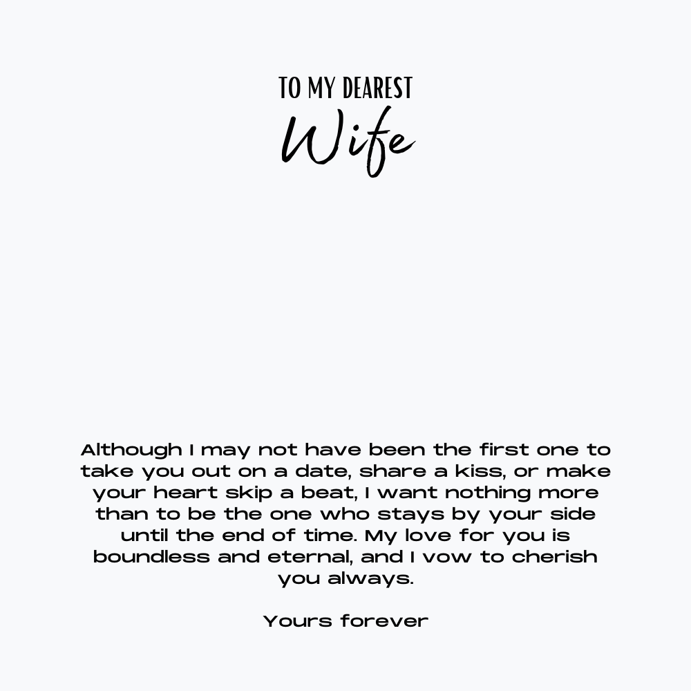 To My Dearest Wife-Forever love necklace