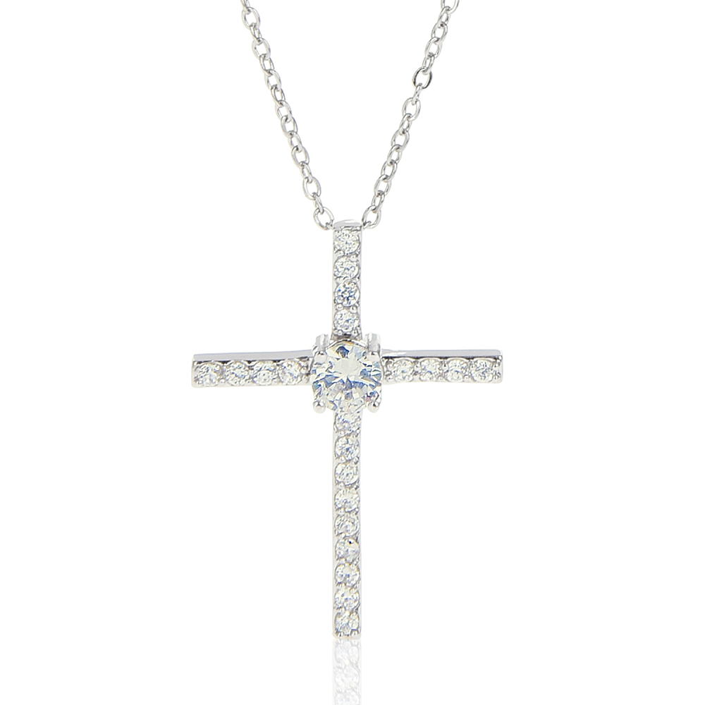 To My Loving Mom-Cross necklace