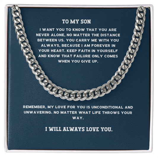 To My Son-Cuban Link Chain