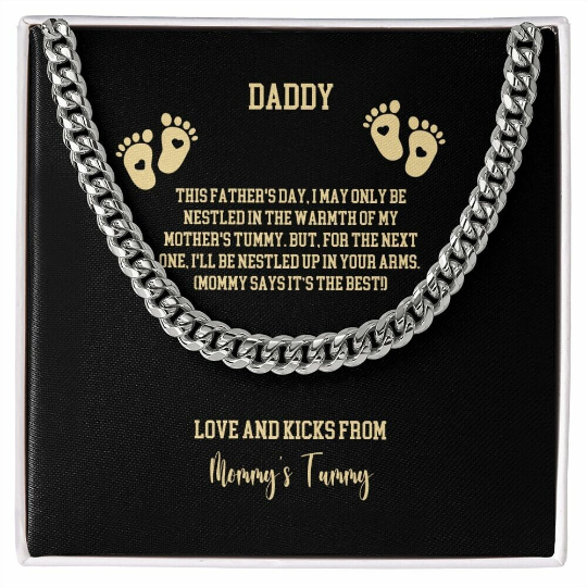 Soon to be Daddy-Cuban Link Chain