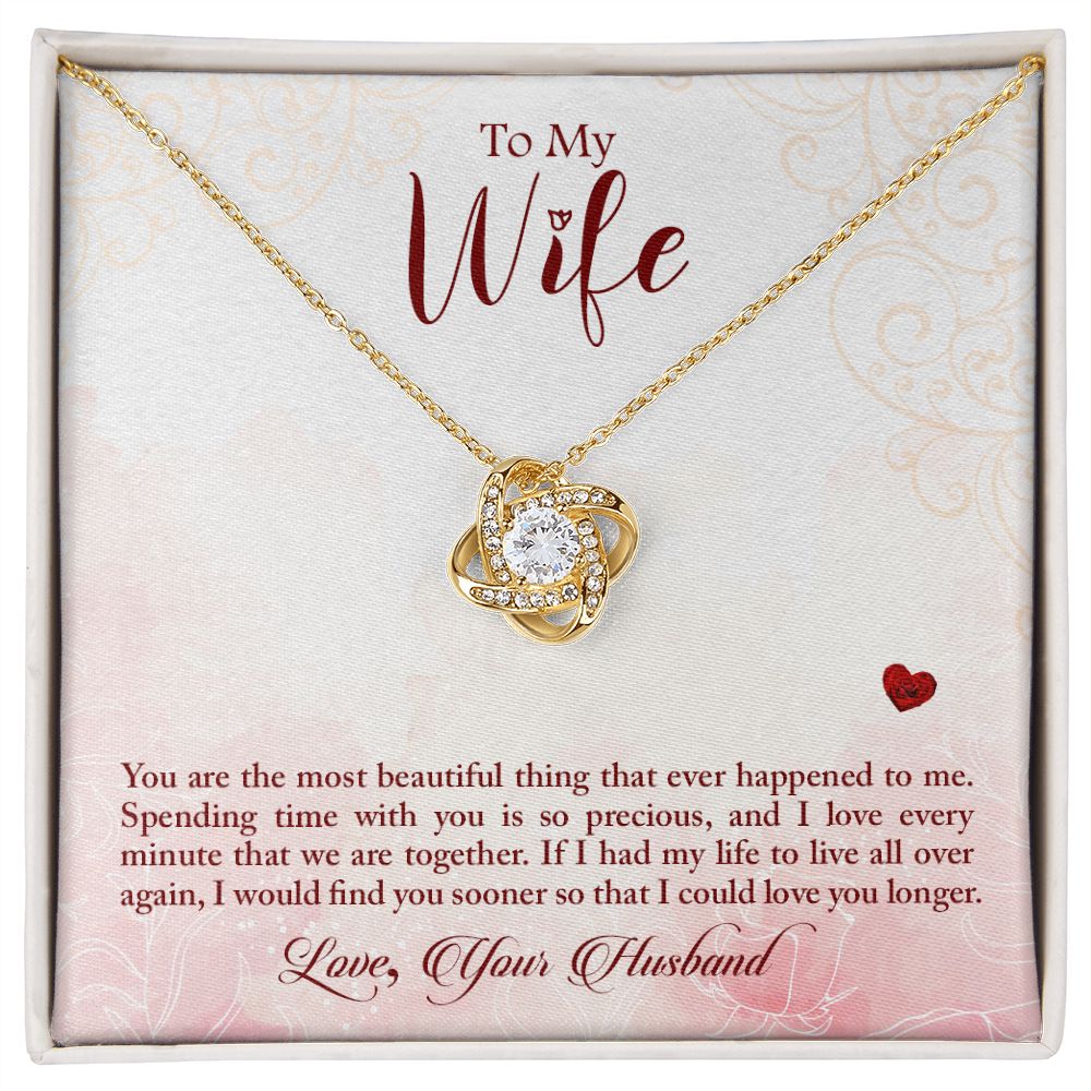 To My Wife-Love Knot Necklace