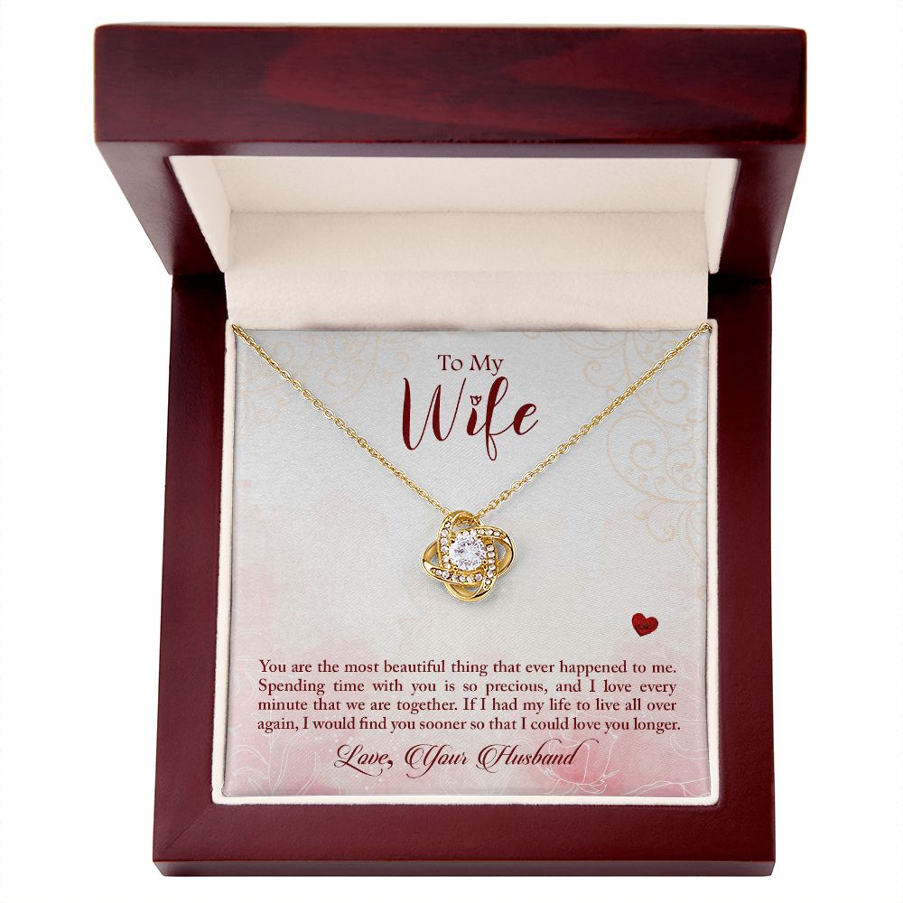 To My Wife-Love Knot Necklace