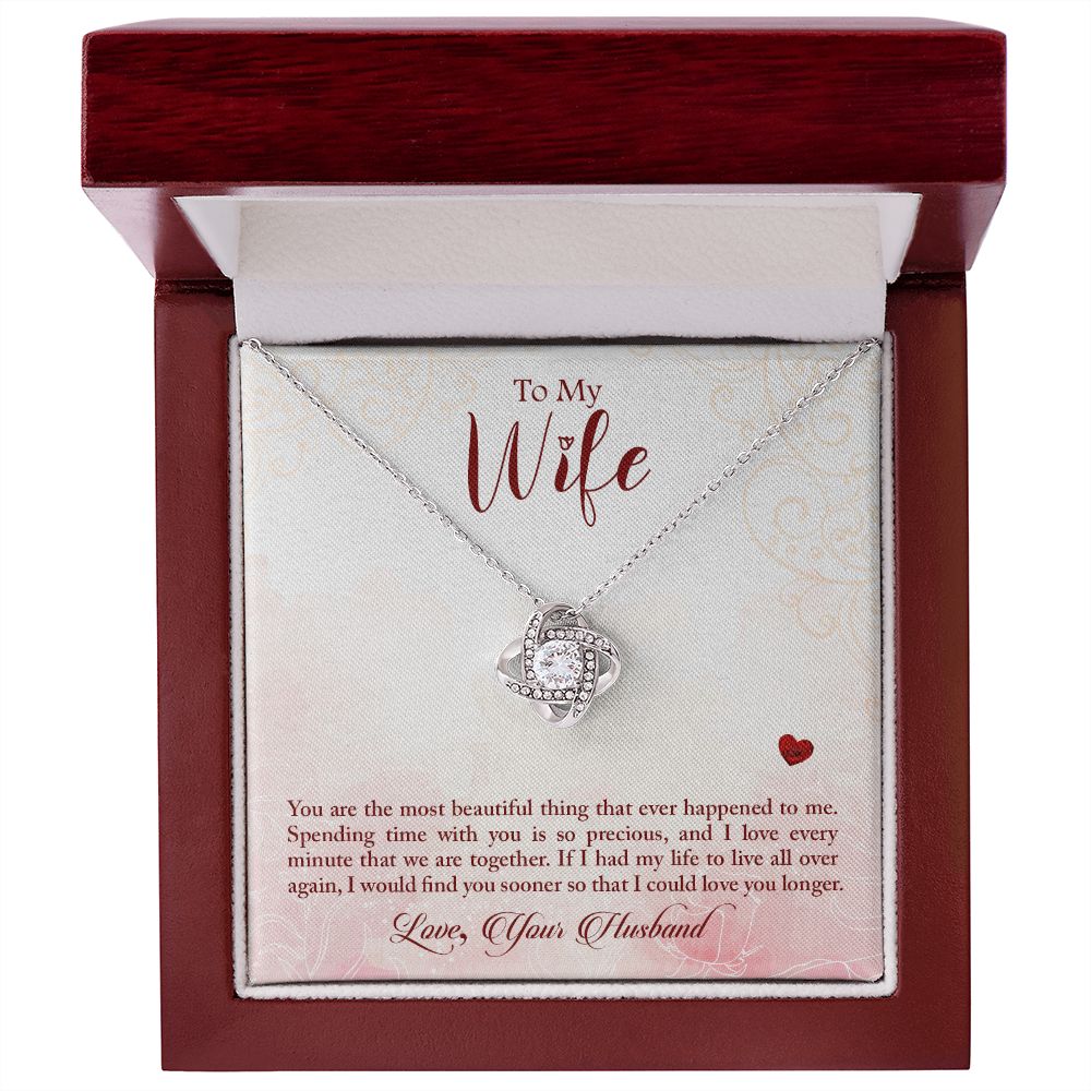To My Wife-Love Knot Necklace